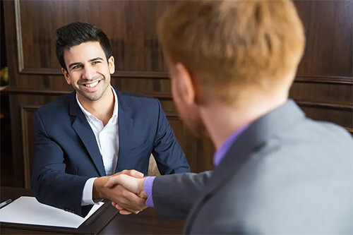 agents shaking hands