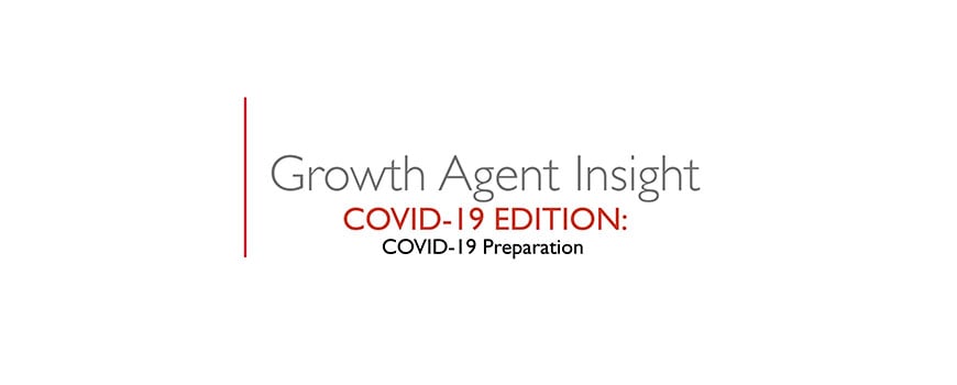 text on a white background: growth agent insight, covid-19 edition
